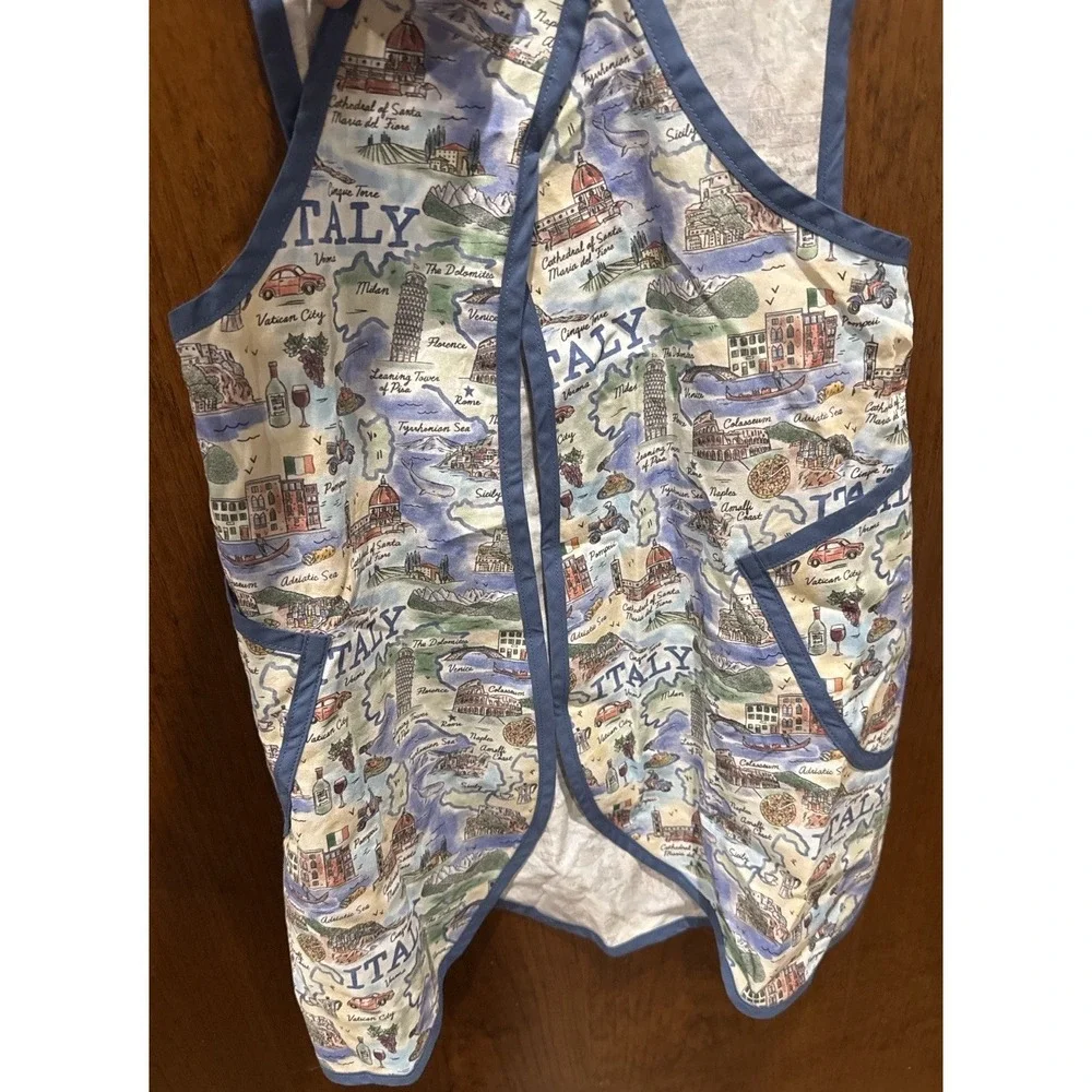 Cobbler Apron w/pockets Italy landmarks‎ theme NWT